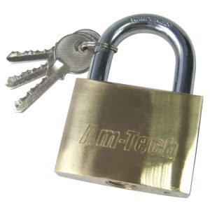 Amtech 63mm Brass Plated Padlock