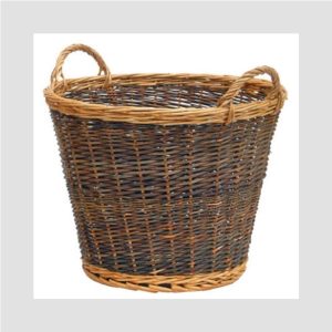 Two Tone Log Basket Large