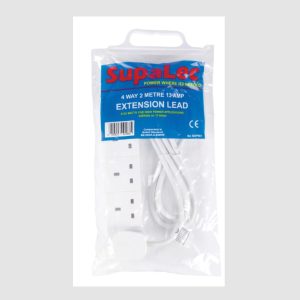 SupaLec 4 Gang Lead 2 Metre 13 Amp