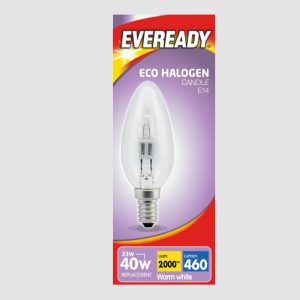 Eveready Candle E14 Clear SES 33w