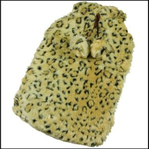Hot Water Bottle With Faux Fur Animal Print Cover HW154