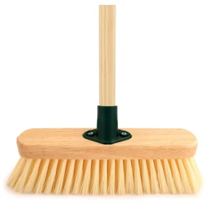 11" Cream Broom Sweep Brush & Handle