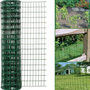 10m x 0.9m Green PVC Coated Garden Fence