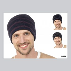 Adults Beanie Striped Hat