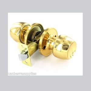 Securit Brass Passage Knob Set 60mm/70mm