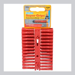 Plasplugs Red Supergrip Fixings 100pc