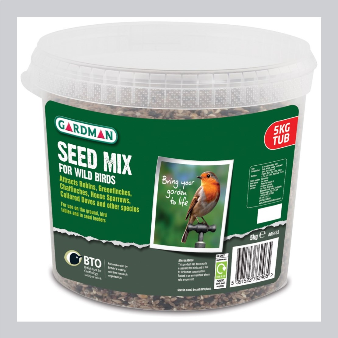 Wild Bird Seed Mix 5kg Hardware Heaven