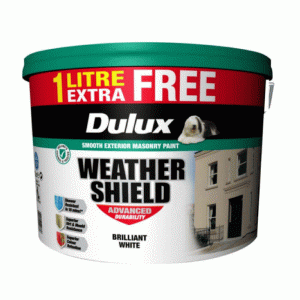 Dulux Weathershield Brilliant White 10L+1 Litre Extra Free