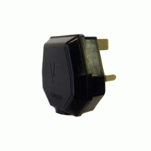 Dencon 13A, 3 Pin Rubber Plug Black