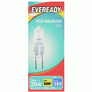 Eveready Eco Halogen G4 12v Capsule Boxed 14w