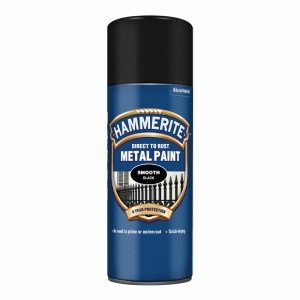 Hammerite Metal Paint 400ml Aerosol Smooth Black