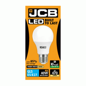 JCB LED Gls 470lm Opal 6w E27 2700k