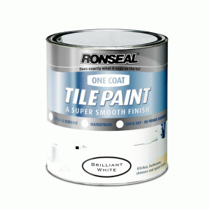 Ronseal One Coat Tile Paint 750ml Brilliant White