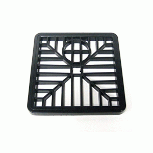 Select Gully Grid Square Black 6"