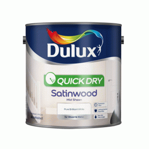 Dulux Quick Dry Satinwood 2.5L Pure Brilliant White