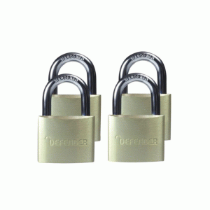 Defender Aluminium Padlock 40mm 4pc