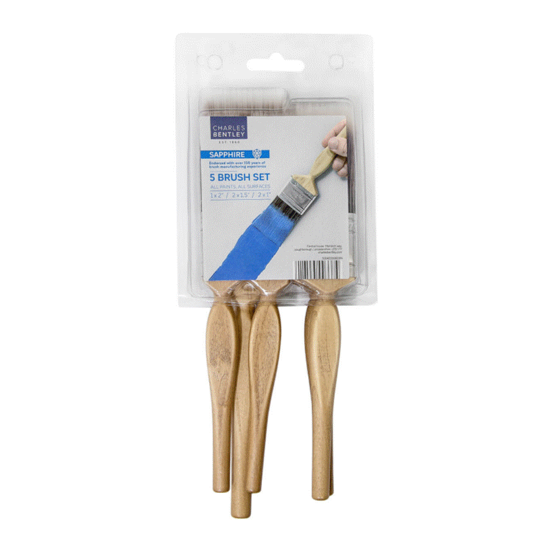 Charles Bentley Sapphire 5 Pack Paint Brushes