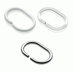 12pc Shower Ring White Ashley