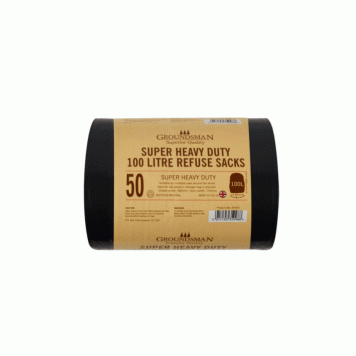 Groundsman Super Heavy Duty Refuse Sacks 100L - 50 pack