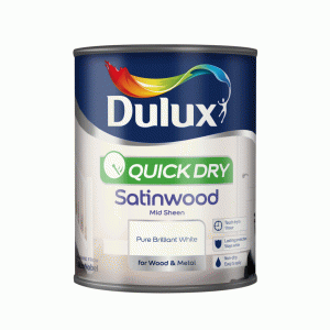 Dulux Quick Dry Satinwood 750ml Pure Brilliant White
