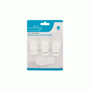 3pc Transparent Removable Oval Hooks RH501