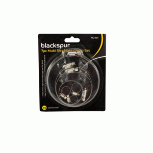 7pc Multi Size Hose Clamp Set Blackspur