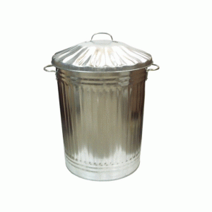 Ambassador 90 ltr Galvanised Bin with Steel Lid