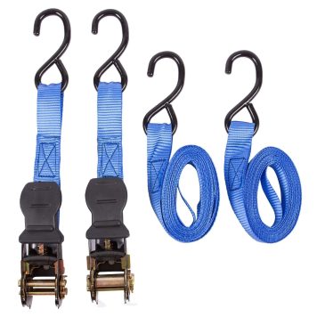 2pc 25mm x 4mt Ratchet Tie Down BD341