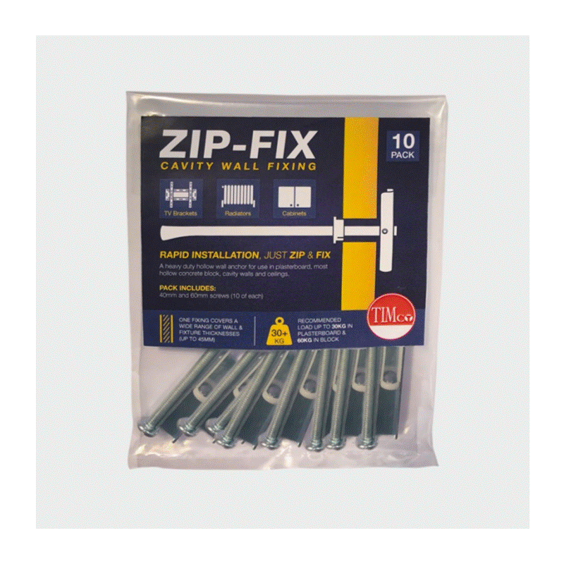 Zip Fix Cavity Wall Fixing M6 Pk10