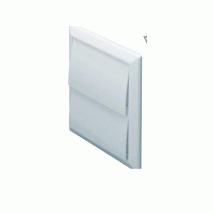 Outlet with Gravity Flaps White 100mm