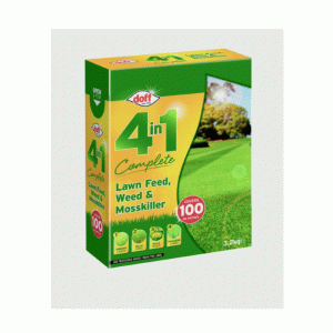 Doff 4 In 1 Complete Lawn Feed, Weed & Mosskiller 3.2kg