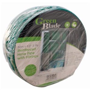 30m x 1/2" 3 Ply Reinforced Hose With Hose Fittings HP350