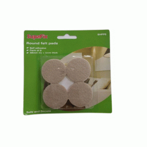 SupaFix Round Felt Pads Pack 8 38mm