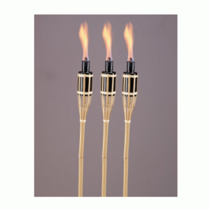3pc Garden torch Bamboo 60cm