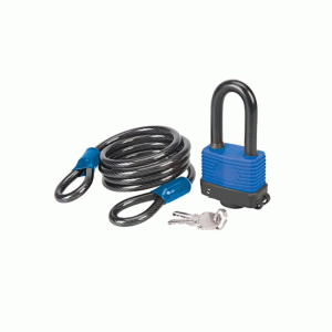 1.8mt x 8mm Cable & Weatherproof 50mm Padlock BH217