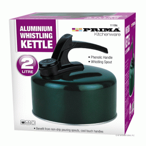 2L Aluminium Whistling Kettle in Assorted Colours