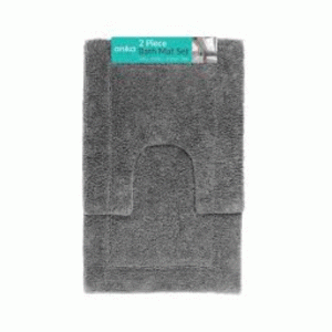 Bath Mat Set - Grey Ankia
