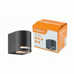 ROUND OUTDOOR WALL LIGHT - BLACK