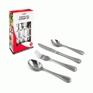 16 Pc S/Steel Cutlery Set -Scallop Handle Etch Anika