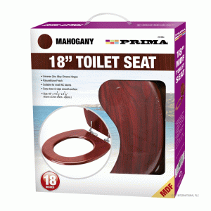 18" mdf toilet seat mahogany colour