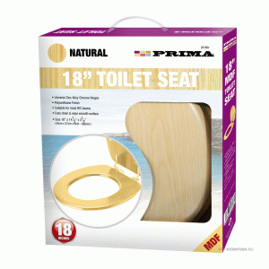 18" mdf toilet seat natural pine colour