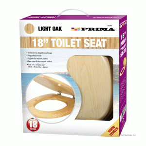 18" mdf toilet seat wood wenier light oak
