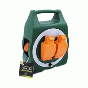 2 way 15m outdoor cable reel - 13a