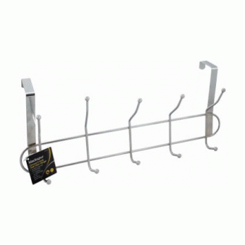 5 hook over door hanger- chrome