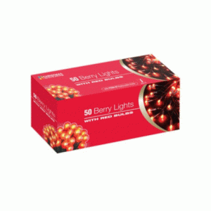 50 red berry lights