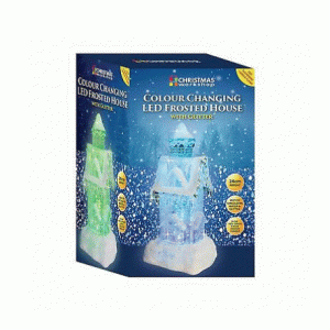 colour changing led water and glitter xmas house