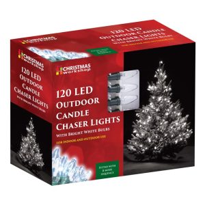 120 LED Clear Outdoor Candle Chaser Light Christmas Workshop