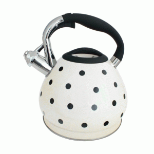 3.5Lt Whistling Kettle - White Polka Dot