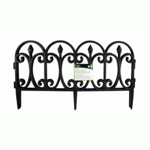 4pc Black Ornate Garden Fence Set BB-BE111