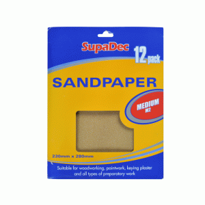 SupaDec General Purpose Sandpaper Pack 12 Medium M2